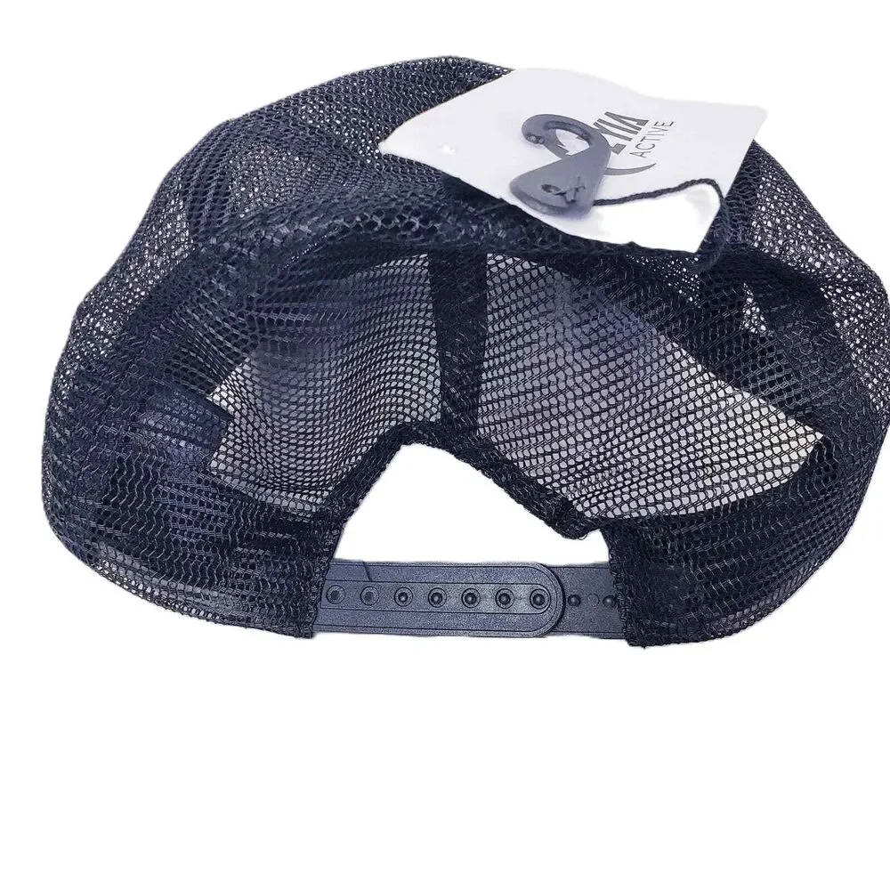 ZYIA Active X-Mesh Hat One Size Unisex‎ Adjustable Strap Cotton Blend Black NWT